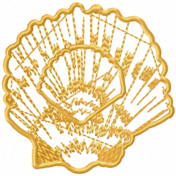 Seashell Embroidery Design 7 Seashell Embroidery Design 7